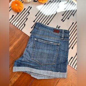 PAIGE Classic Indigo Denim Shorts